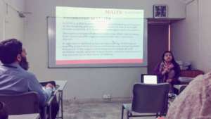 Aasiya delivering MAITS' training