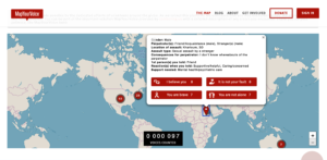 Current snapshot of the MapYourVoice Map