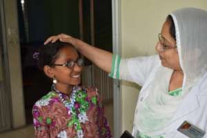 Dr Rokhsana with her patient