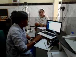 Kalpana with a patient