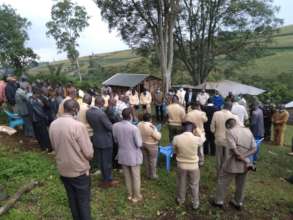 A prayer after a pre dialogue meeting in Chepyuk