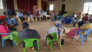 Participants in a trauma healing workshop.