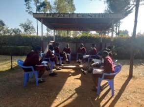 Students at their peace centre built by Amani club