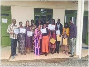 Group photo with certificates