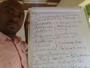 Use of English and Kinyarwanda.