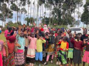 Kids below 12 years with father Christmas