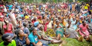 Mobilized voters in a political campaign rally