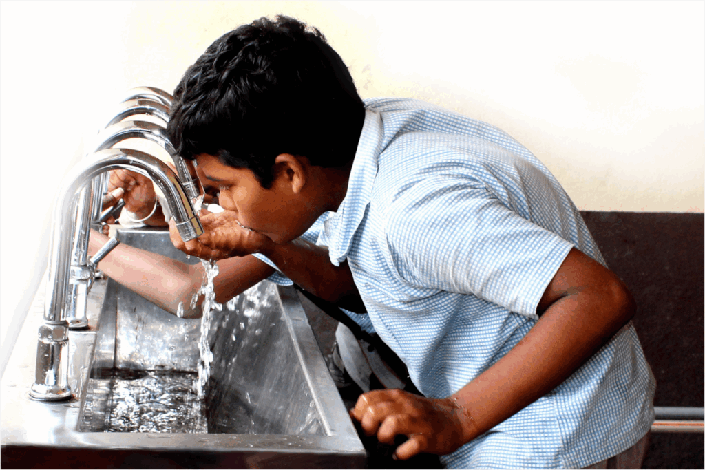 Drinking water for 350 students in Telangana India