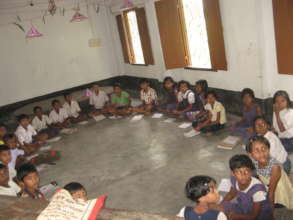 Children are in education centre