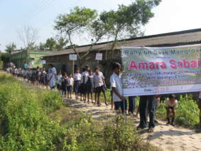 procession against  global warming
