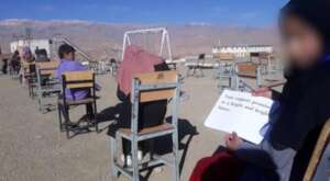 Our students taking an exam