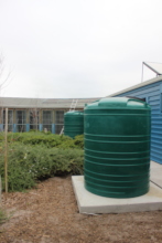 Rainwater tanks in place