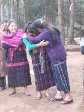 Well-being Circle members greet each other