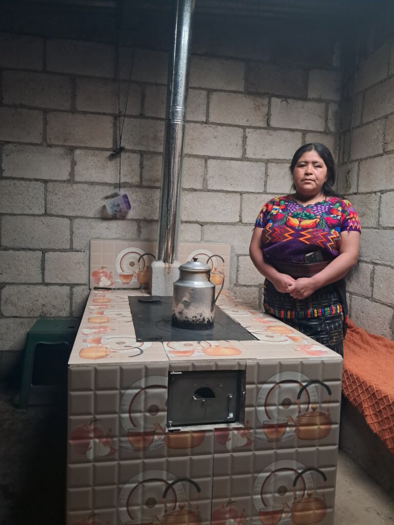 Maria Gomez with her new stove