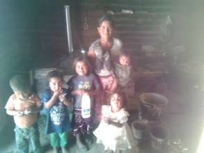 Family with their new wood stove