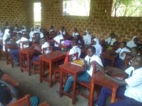 Students Testing out New Desks