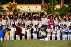 Students gathered for a group photo