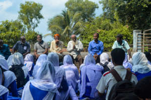 Students visiting Martyred Memorial
