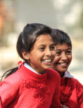 Happy to receive school materials