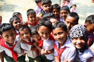 Students from Shishutirtho School.