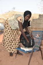 Gauanse packs her backpack