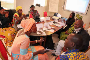 CHWs discuss family planning during a training