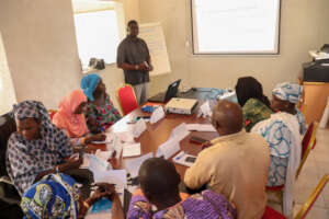 Dr. Bathily leads a training on family planning
