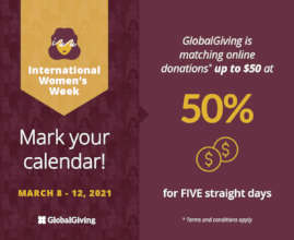 50% Matching on all donations up to $50 for 5 days