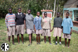Soko Std. 8 Girls receiving T-Shirts
