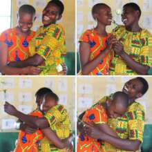 A mother's loving embrace