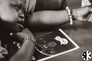 Student listening carefully during the workshop