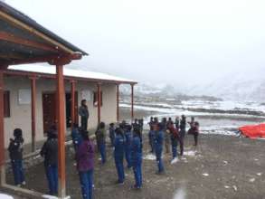 Assembling outside new classroms