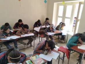 Older students in passive solar classroom