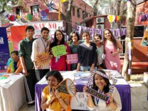 Delhi Safecity team at the Hans Raj College fest