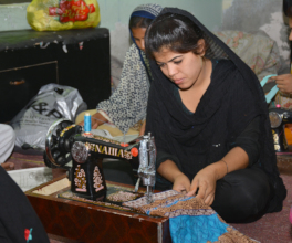 Girls in learning in centre