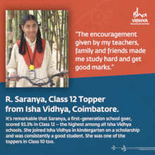 Saranya - Isha Vidhya student