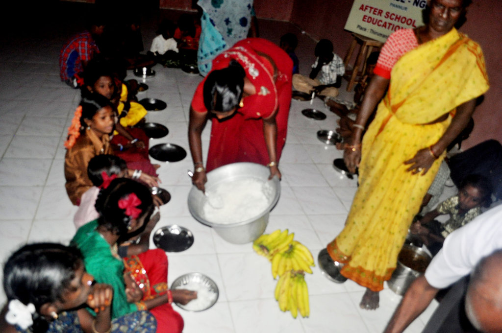 Meal program to under privileged tribal children