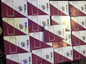 Exercise books donated to pupils