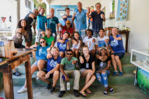 Volunteers together.