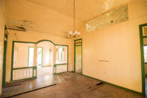The Old House emptied for repairs.