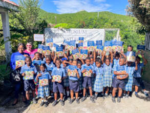 Students with their books