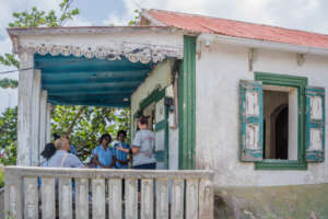 Students learn about The Old House.
