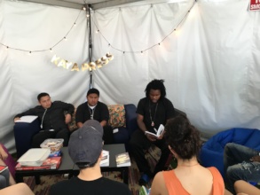 Daniel performs at the LA Times Book Festival