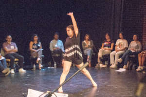 Leahnora dances at POPS book launch