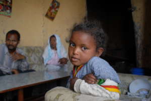 A little girls of the family house