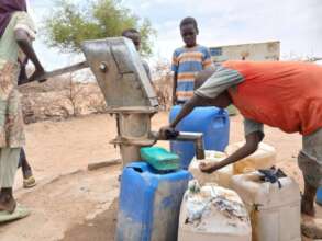 Clean jerrycans are essential to transport water