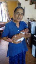 Our therapist with one of our babies