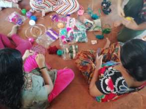 Making dreamcatchers