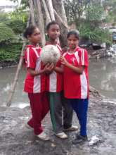 Members of the girls' football squad