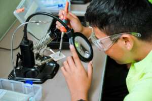 Soldering skills in robotics training